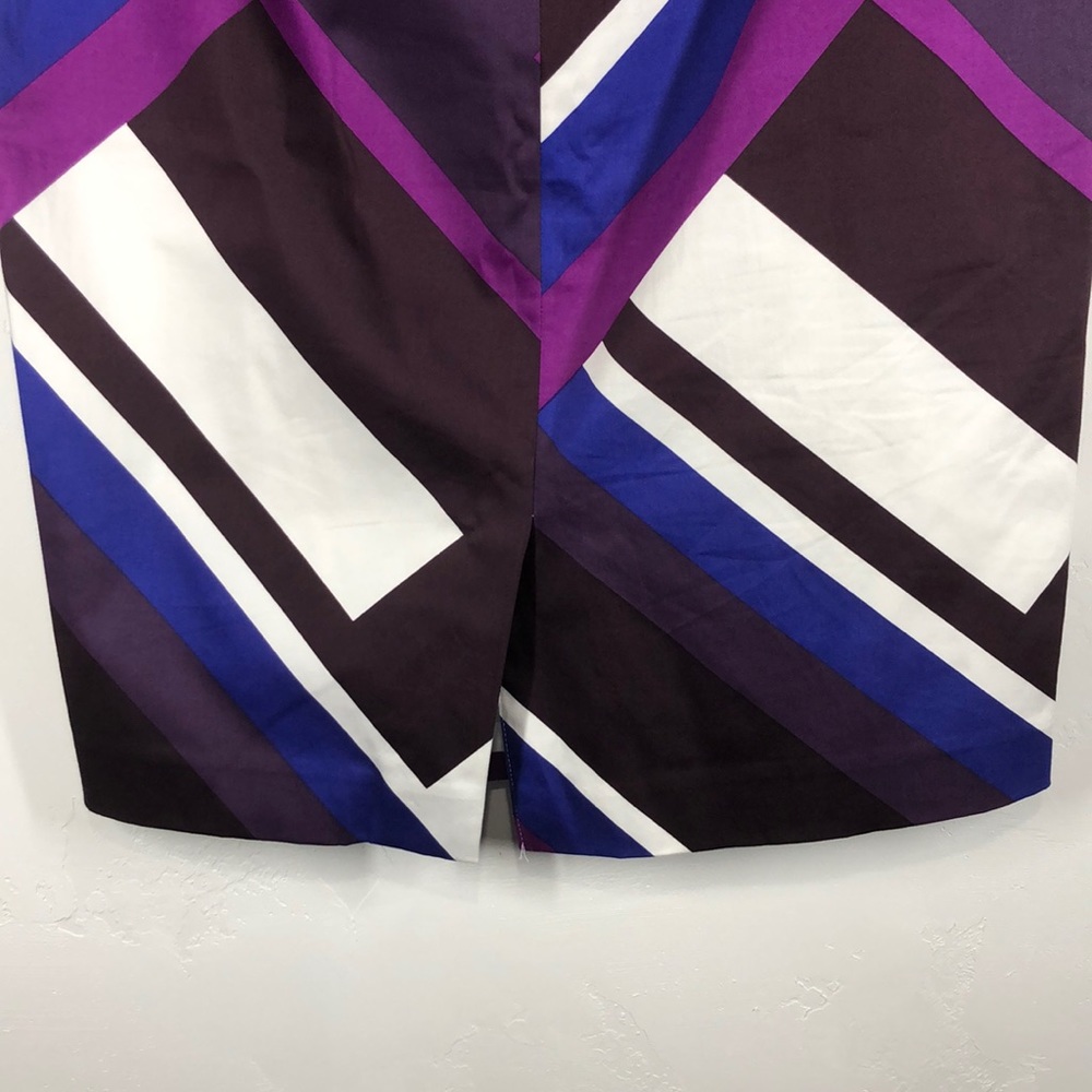 Ann Taylor purple and blue print skirt size 8 - Picture 6 of 8